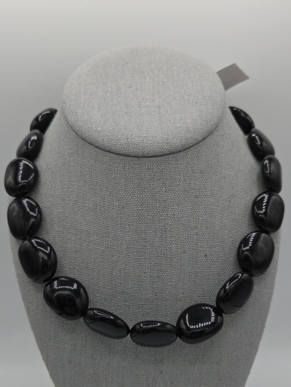 5 for $25! Chaps Black Polished Bead Necklace